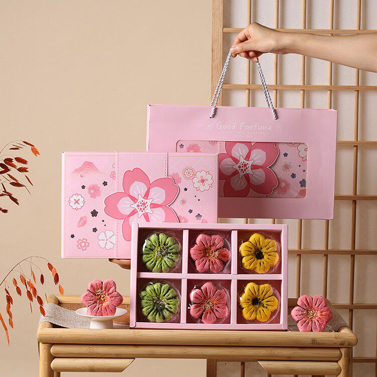 中秋月饼包装盒蛋黄酥绿豆糕包装礼盒桃花酥樱花酥枣花酥打包礼盒