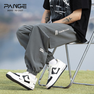 复古潮牌运动束脚休闲裤 百搭长裤 男秋季 宽松阔腿裤 大码 胖胖哥美式