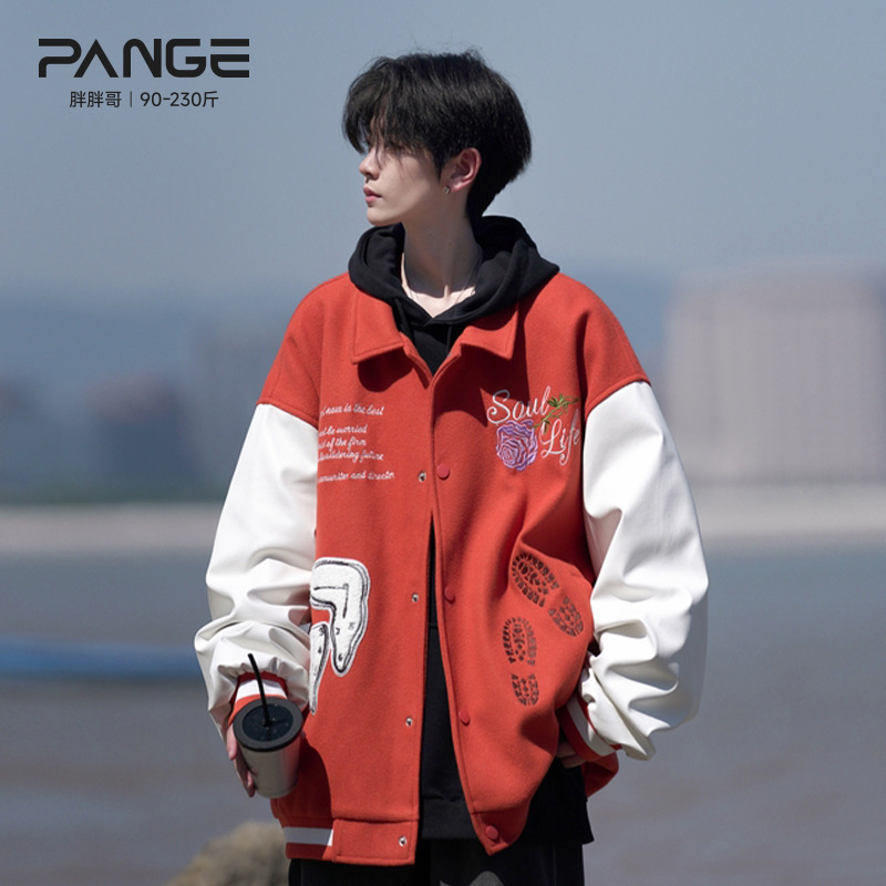 胖胖哥翻领春夏开松美式夹克高级