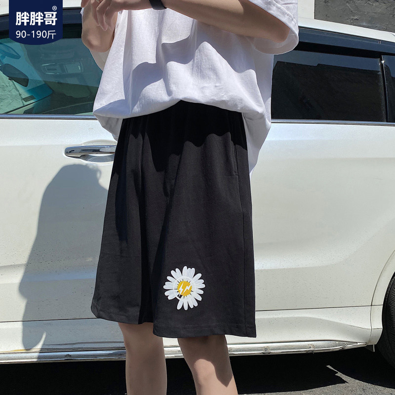 Fat shorts man Easy Large sweatpants  Daisy printing trousers Korean Edition Trend motion Five point pantsin the Men's clothing, sweatpants category - from Buy2taobao.com to provide professional Taobao agent buy service