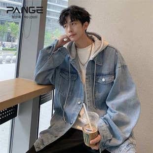 工装 胖胖哥美式 宽松大码 新款 夹克潮牌痞帅休闲外套 牛仔外套男秋季