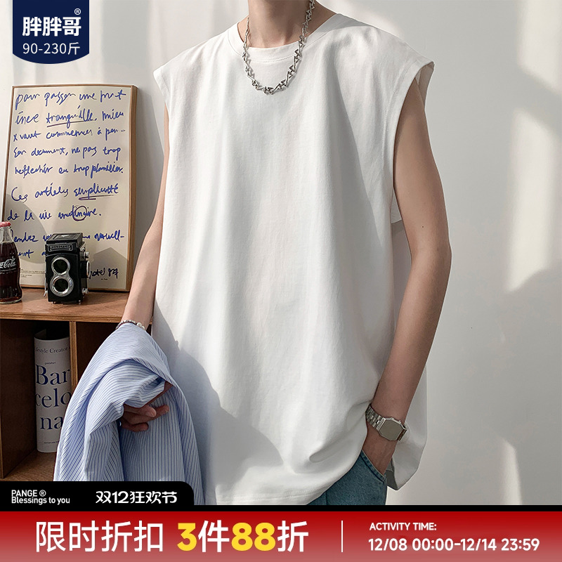 运动背心男士夏季潮流纯色大码