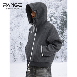 胖胖哥羊羔毛双面抓绒棉服男款冬季大码宽松加厚保暖连帽棉衣外套