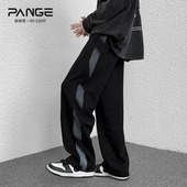 宽松直筒男垂感长裤 胖胖哥美式 裤 子高街大码 潮牌男生休闲裤 春季