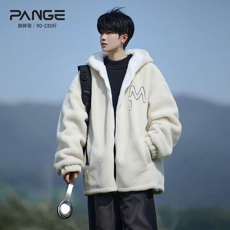 胖胖哥日系复古羊羔绒连帽棉衣男冬季宽松大码加绒加厚保暖外套潮,男装,棉衣,淘宝优惠券,粉丝福利购,淘宝优惠卷