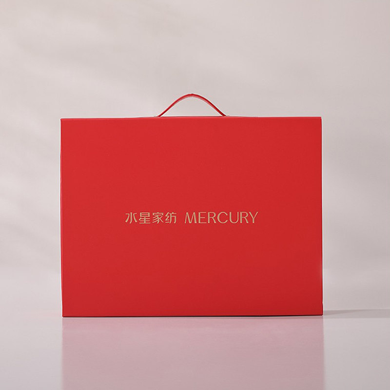 水星家纺婚庆包装被子四件套枕头套件礼盒大红色陪嫁用品喜庆包装