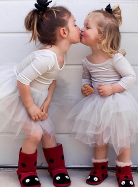 EMU Australia澳洲中筒保暖雪地靴 纯羊毛大童动物卡通可爱 正品