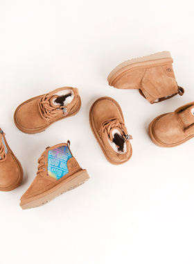 美国Ugg男女儿童防水防污棉靴羊毛舒适雪地靴棉鞋 jasper同款清仓