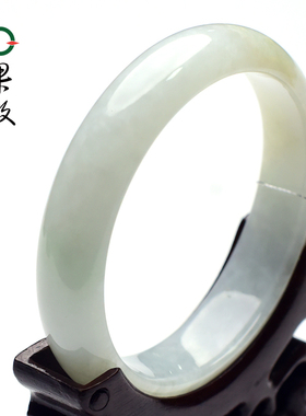 X27026果敢翡翠59.4mm 天然缅甸A货翡翠手镯  玉石 玉手镯