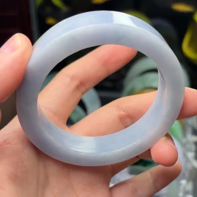 翡翠手镯定制  渐变蓝紫（54-56）