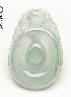 XY8606果敢翡翠 晴绿翡翠福贝挂件玉坠缅甸A货玉石福在眼前吊坠