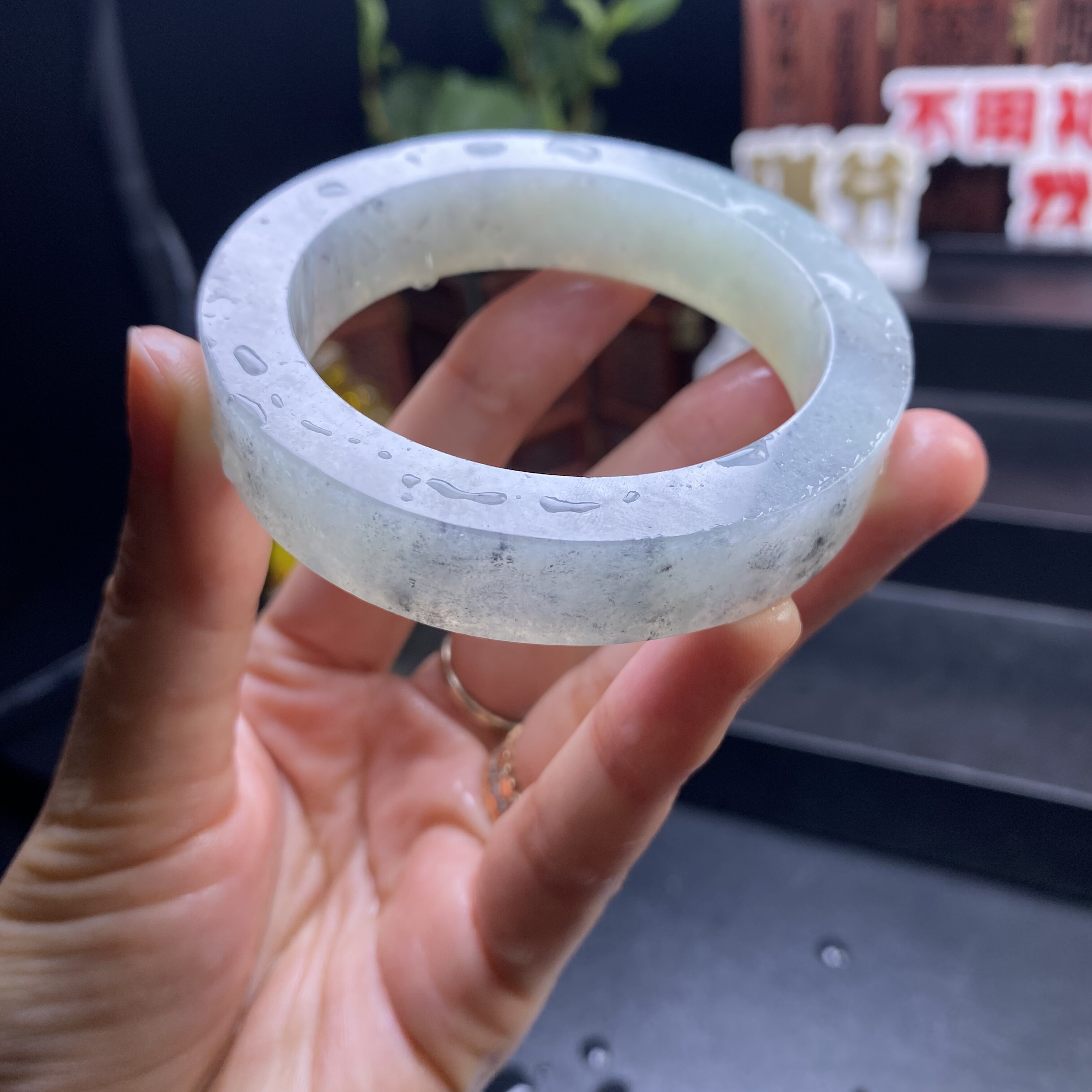 54H2果敢翡翠 55 缅甸翡翠镯子玉石手镯玉镯定制 私自拍下无效