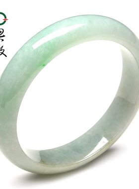 X26917果敢翡翠 59.6淡绿翡翠手镯玉镯缅甸A货玉石手镯玉镯子