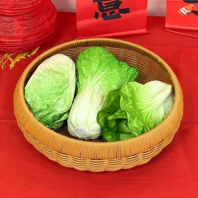 圆形仿藤编收纳筐簸箕晒篮托盘家用洗菜桌面大晒筐手工编织馒头筐
