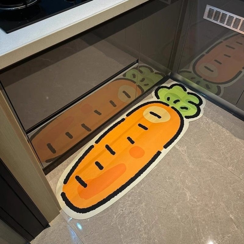 卡通化妆室地垫厕所门口专用吸水防滑脚垫矽藻泥浴室垫洗手台地毯,居家布艺,厨房地垫,淘宝优惠券,粉丝福利购,淘宝优惠卷