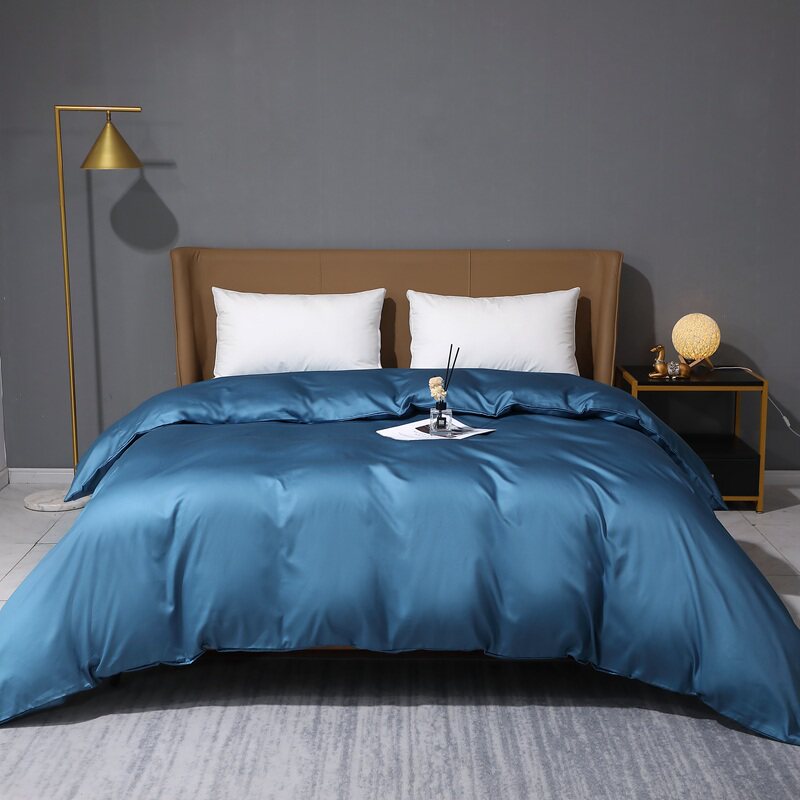 新款纯棉支贡缎长绒棉纯色多规格单品被套全棉长绒棉被套素色单色