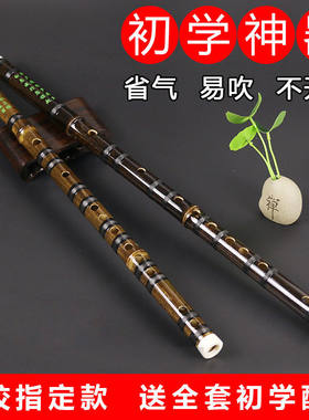 笛子横笛成人专业竹笛初学自学f调学生乐器易学便携式套装长笛