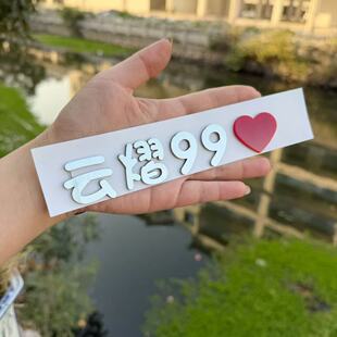 适用于任何车型不锈钢定制云熠99云熠星河等轿车电动车车尾标车贴