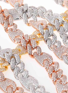 欧美项链嘻哈个性潮流16mm猪鼻子