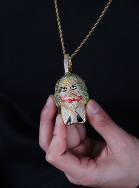 跨境嘻哈项链配饰蝙蝠侠小丑joke