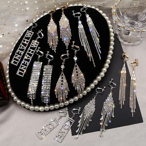 耳夹女无耳洞夸张耳饰夏流苏耳环2025新款爆款气质长款度假风耳坠