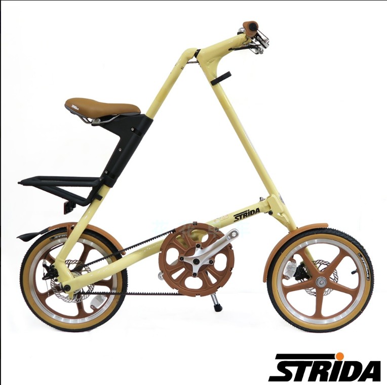 英国STRiDA LT16吋 折叠车 单速碟刹 三角形 皮带传动 塑钢五刀轮