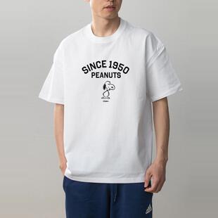 纯棉短袖 数码 情侣装 史努比PEANUTS印花夏季 T恤男女卡通动漫 直喷