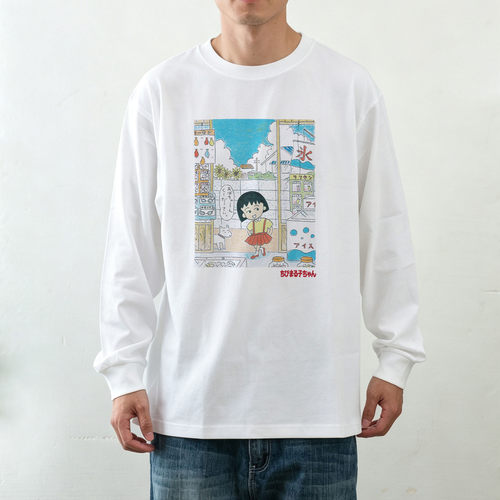 数码直喷 Chibi Maruko‑chan樱桃小丸子宽松打底衫长袖T恤男女