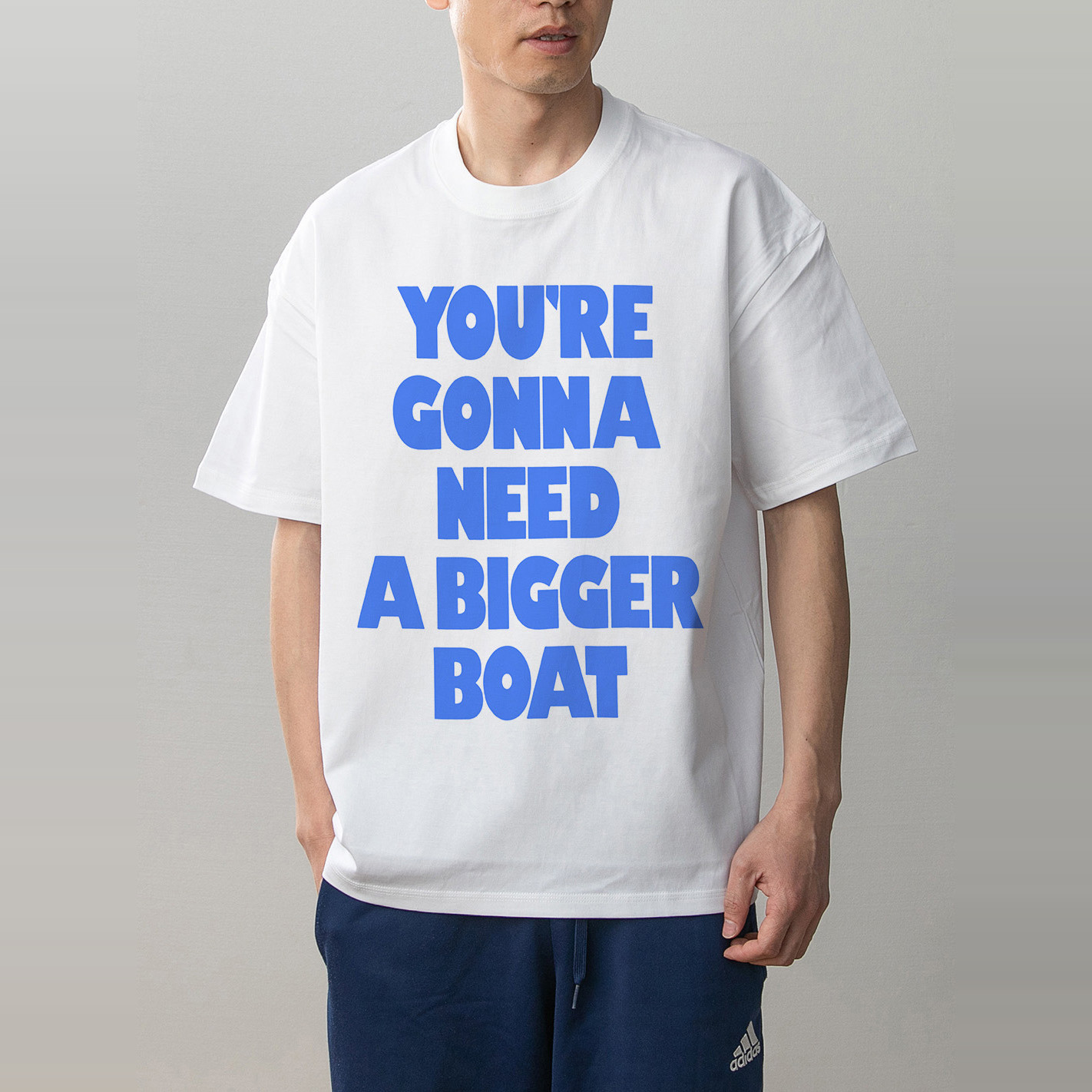 数码直喷 鬼马小精灵JAWS印花夏季情侣装纯棉短袖T恤男女体恤大码