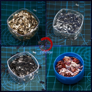 六道 1:6 兵人盔甲DIY配件 金属甲 鱼鳞甲片 电镀防氧化 钢磁吸附