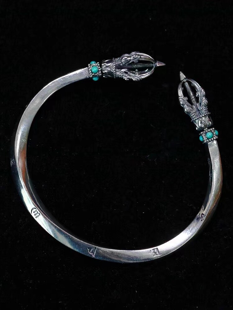 상감 후베이 SHIYAN 높은 도자기 블루 청록색 VAJRA 팔찌 팔찌 간단한 커플 스타일