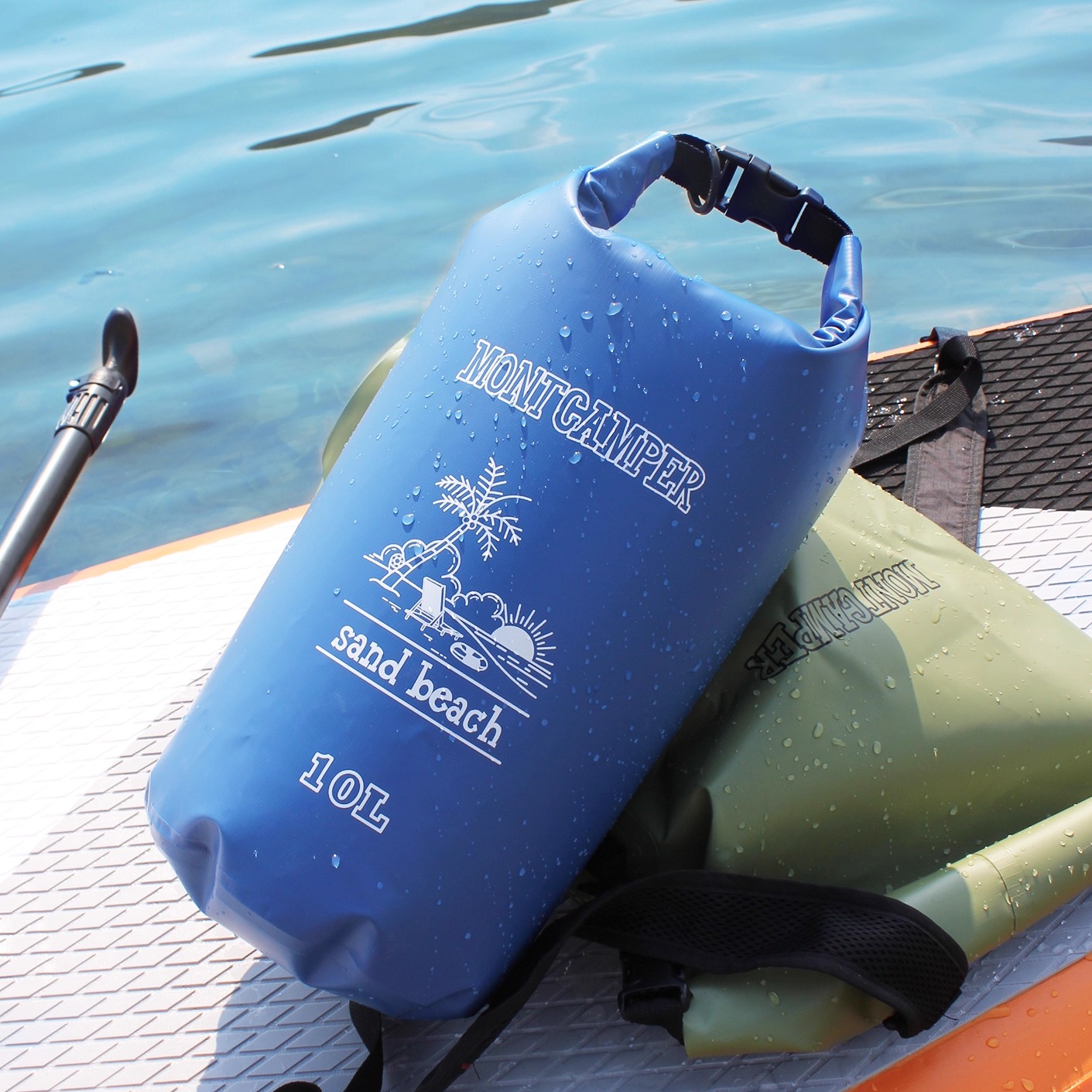 撼岳防水袋双肩包夹网pvc防水