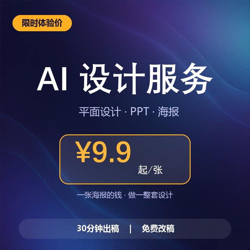 AI设计PPT海报平面设计定制制作图片