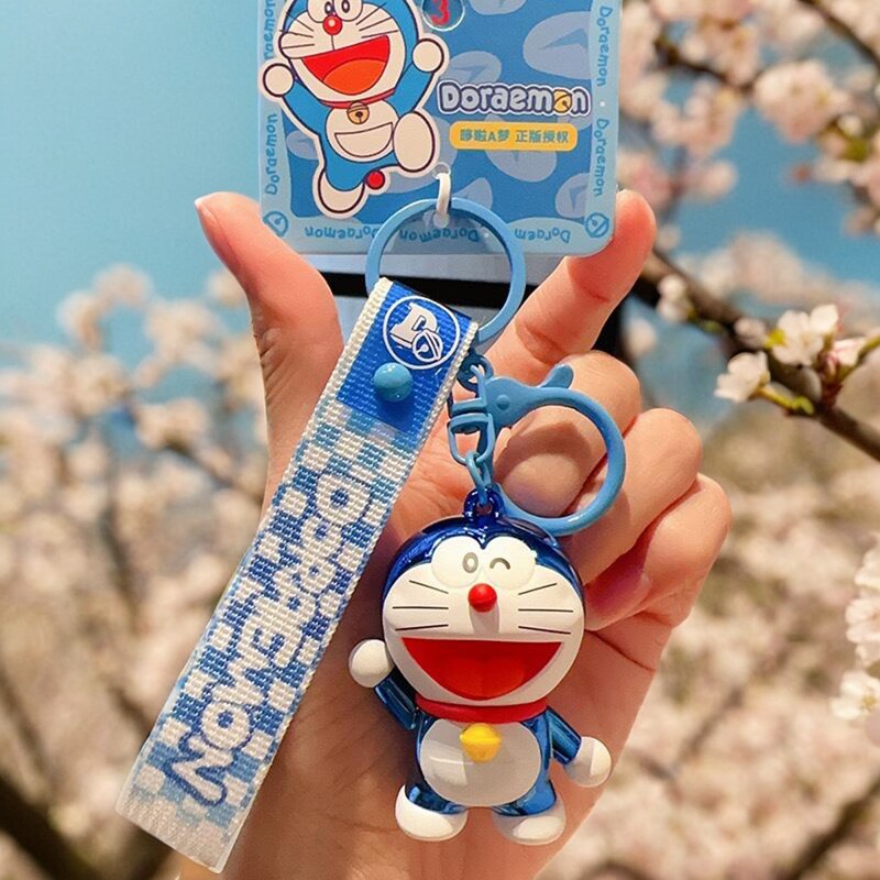 电动车钥匙扣挂件正版卡通动漫哆啦A梦公仔漂流瓶钥匙扣女可爱