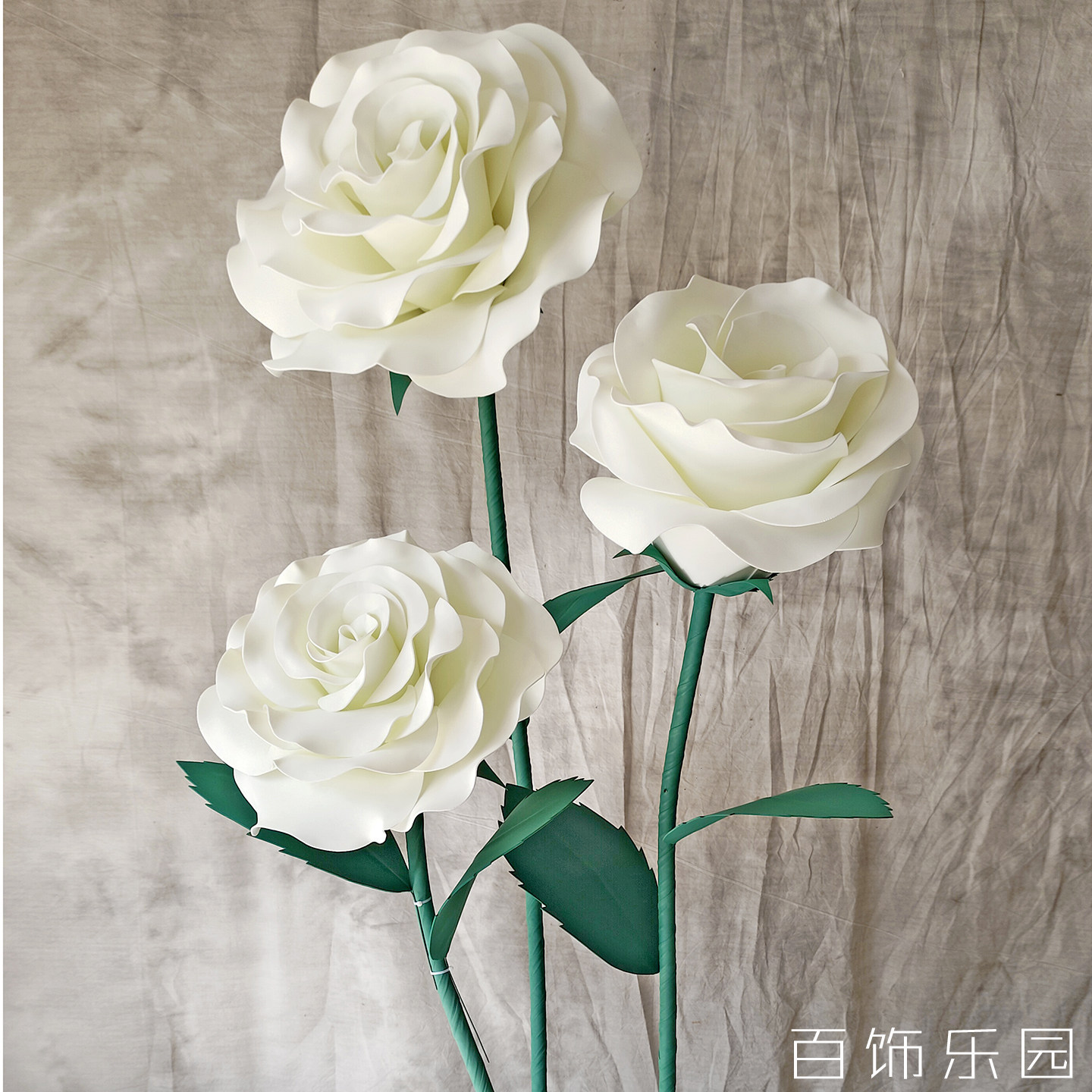 商场橱窗美陈婚庆影楼背景活动装饰大型纸艺花泡沫纸EVA玫瑰M040