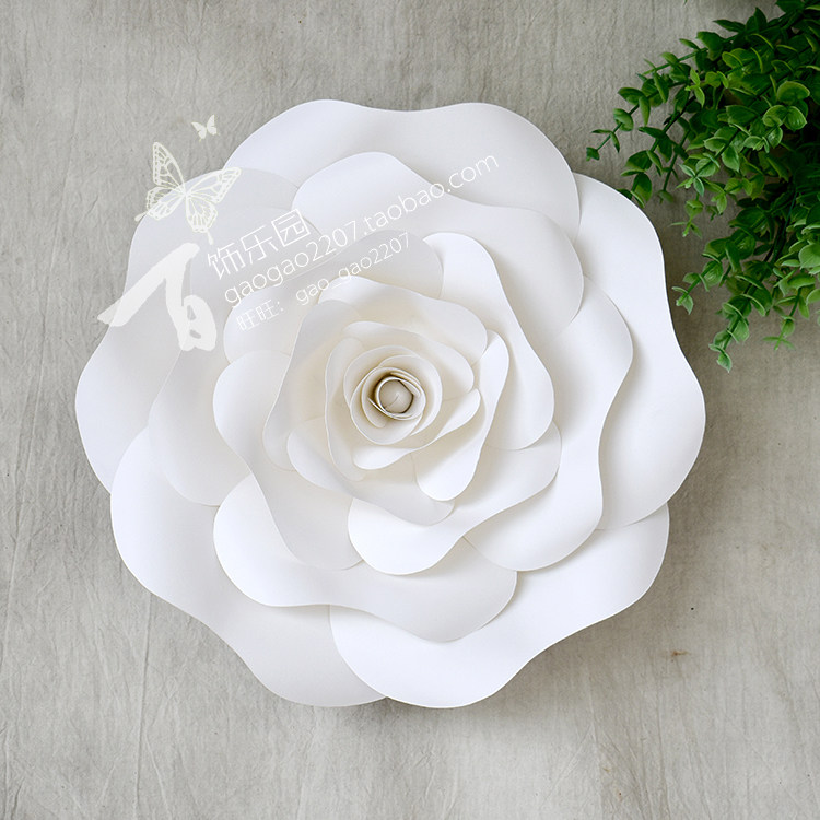 橱窗展示婚庆影楼背景活动装饰舞台道具k007大型成品纸花素玫瑰