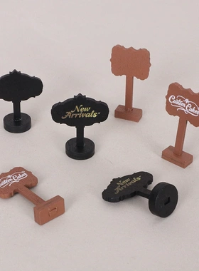 Dollhouse娃娃屋微缩食玩场景OB11配件仿真咖啡蛋糕木质招牌模型