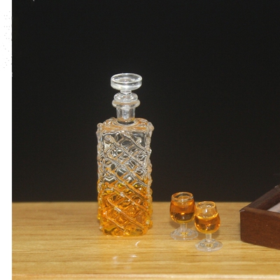 仿真逼真微缩洋酒组合酒杯酒瓶