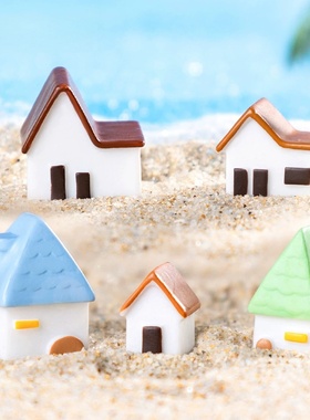 微景观创意欧式小房子别墅园艺造景diy装饰配件微缩迷你简约房屋