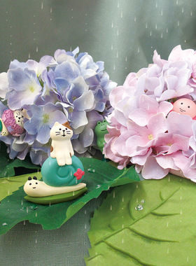 zakka日式杂货梅雨蚊香猪猪ins猫晴天娃青蛙创意桌面公仔小摆件