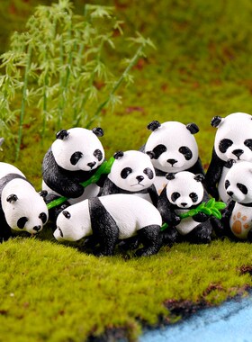 熊猫蛋糕烘焙panda中式风摆饰