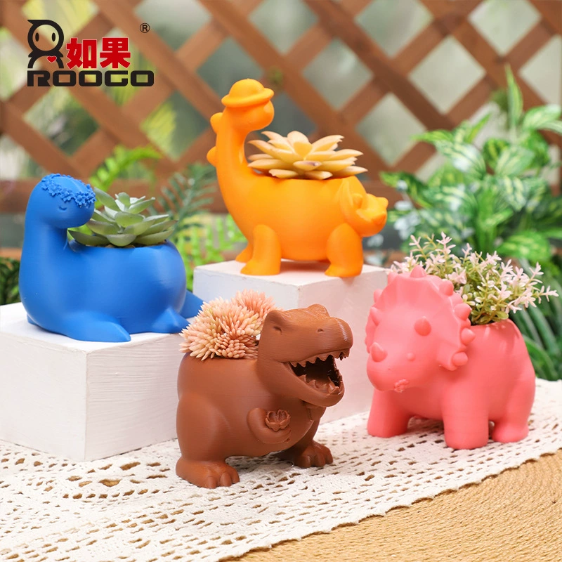 卡通恐龙家居园艺多肉花盆花器PLA创意桌面盆栽容器工位可爱花器,家居饰品,花盆,淘宝优惠券,粉丝福利购,淘宝优惠卷