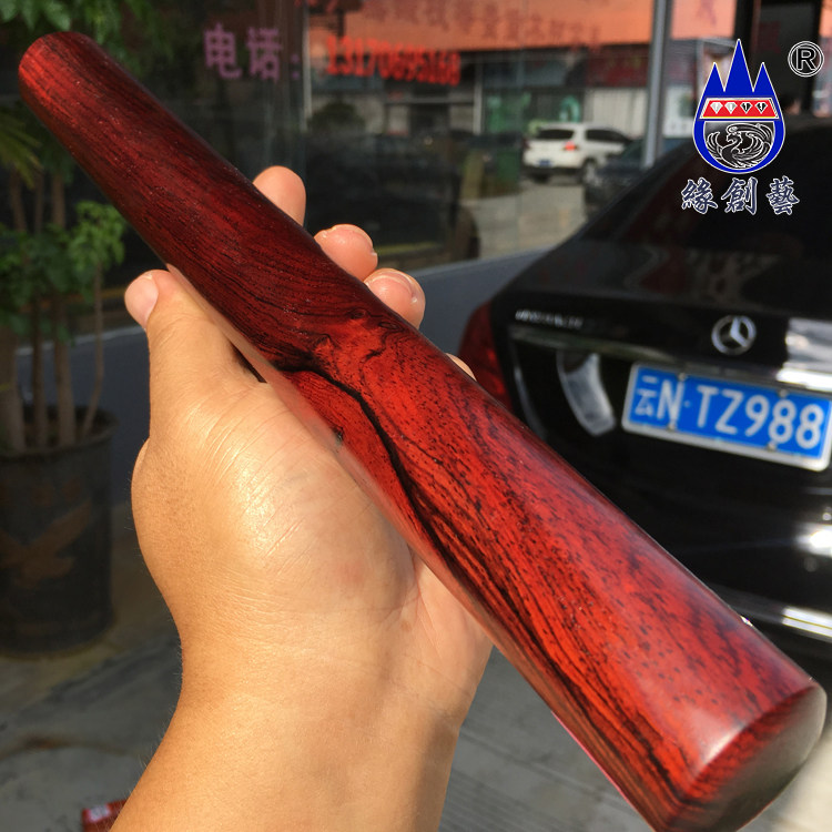 缘创艺红木擀面杖30cm一物一图实木珠子料缅甸酸枝整木料面棍包邮