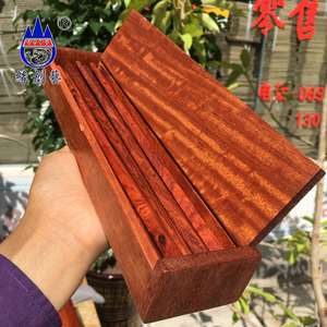 红木筷子10双盒装实木质一物一图天然缅甸花梨家用无漆健康优质筷