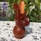 缘创艺红木茶具 缅甸花梨茶道 大果紫檀六君子一物一图天然整木料