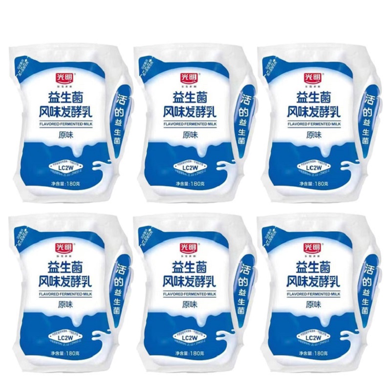 光明益生菌原味180g*12袋风味发酵乳低温冷藏生牛乳发酵