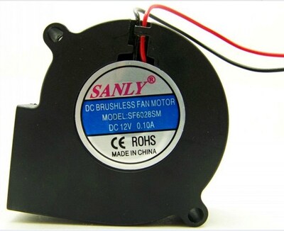 6028涡轮鼓风机 12V0.10A 超静音 加湿器风扇SF6028SM