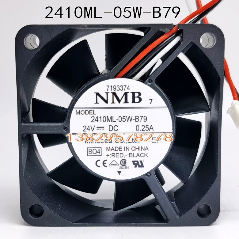 NMB ABB580变频器散热风扇 2410ML-05W-B79 24V 0.25A三线报警