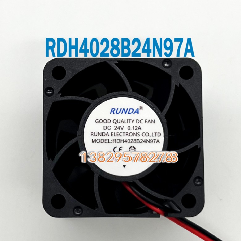 RUNDA 润达 4028 24v RDH4028B24N97A 0.12A 散热风扇40*40*28mm
