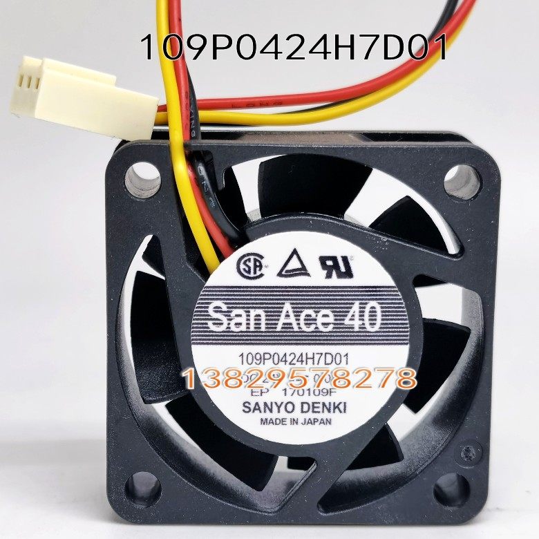 全新三洋 109P0424H7D01 24V 0.08A 4CM 发那科系统风扇4015